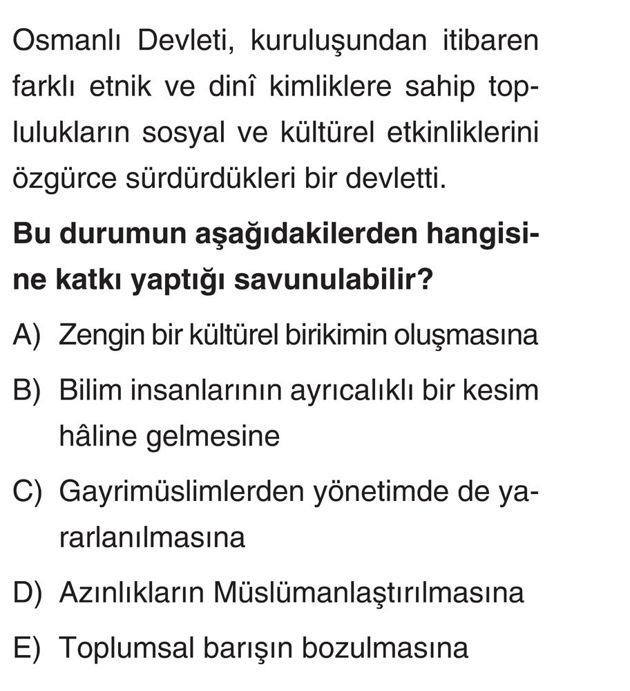 Osmanlı Devleti, kuruluşundan itibaren farklı etnik ve dinî kimliklere sahip toplulukların sosyal ve