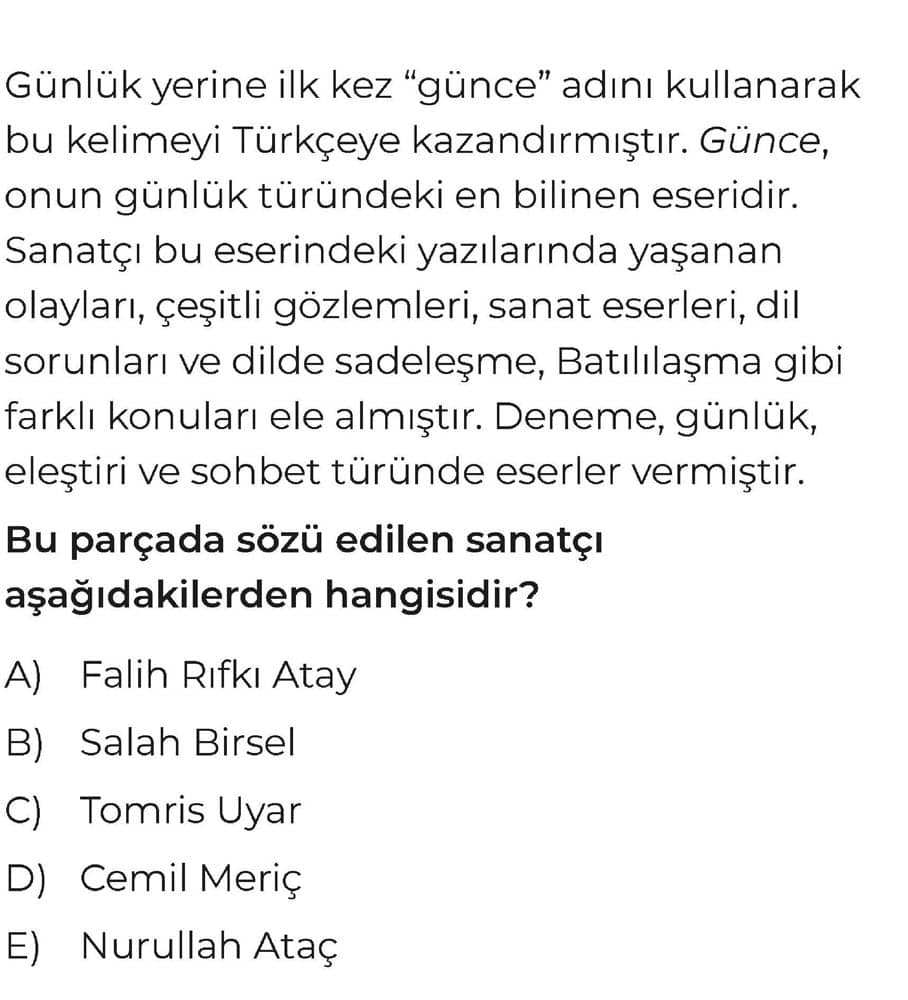 Günlük yerine ilk kez "günce" adını kullanarak bu kelimeyi Türkçeye kazandırmıştır. Günce, onun