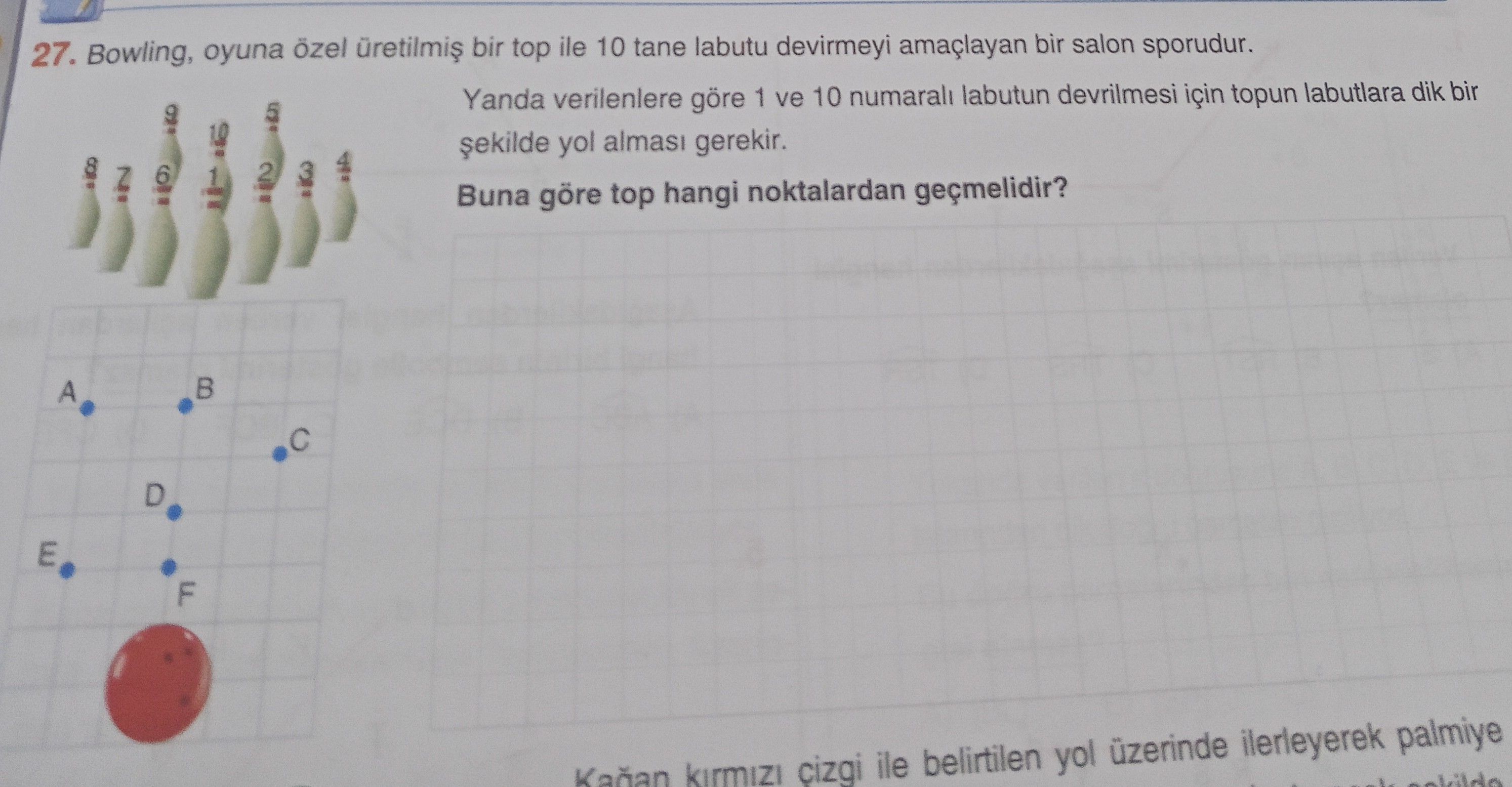 Bowling, oyuna özel üretilmiş bir top ile 10 tane labutu devirmeyi amaçlayan bir salon sporudur