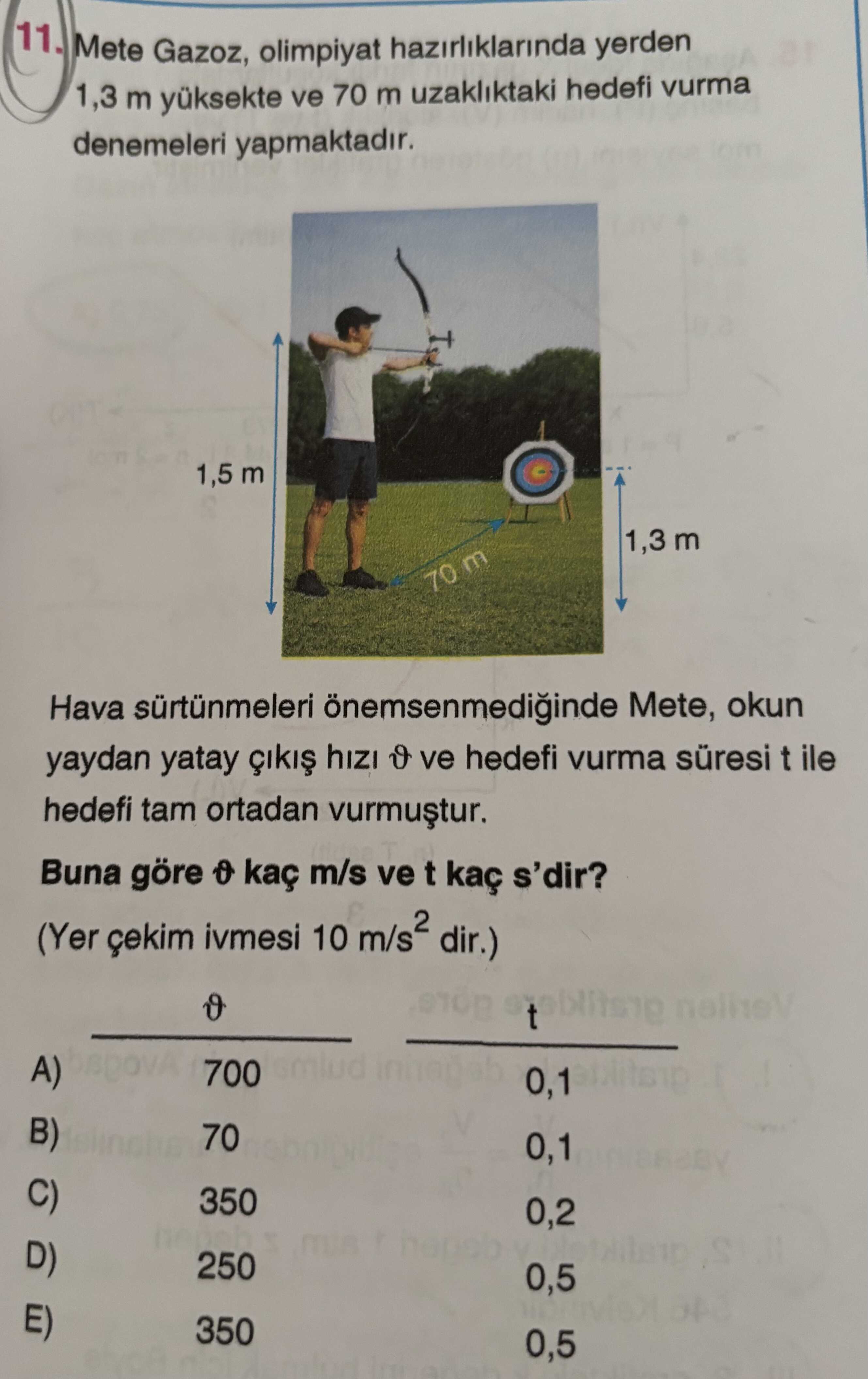 Mete Gazoz, olimpiyat hazırlıklarında yerden 1,3 m yüksekte ve 70 m uzaklıktaki hedefi vurma