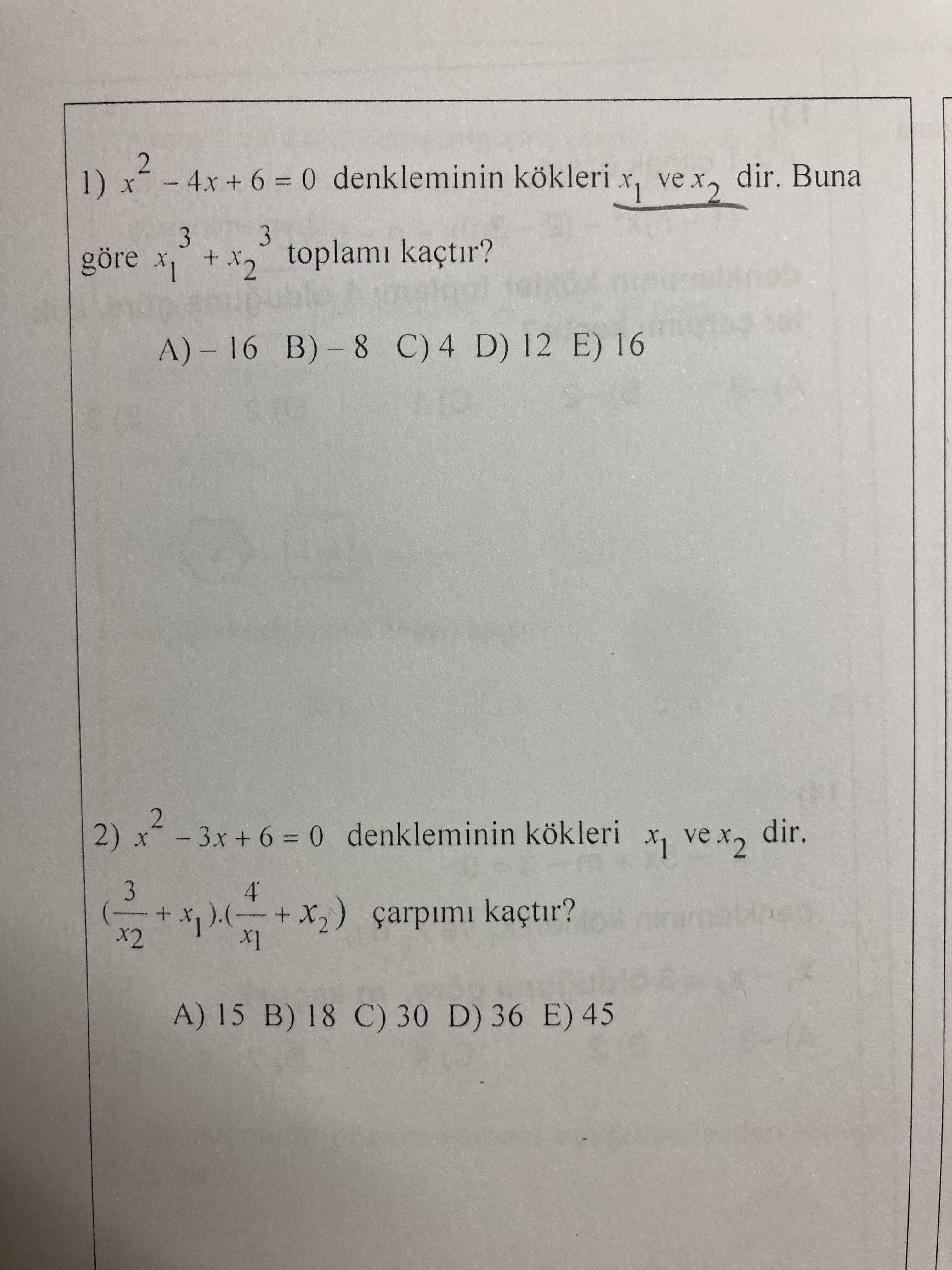 Matematik (12. Sınıf)