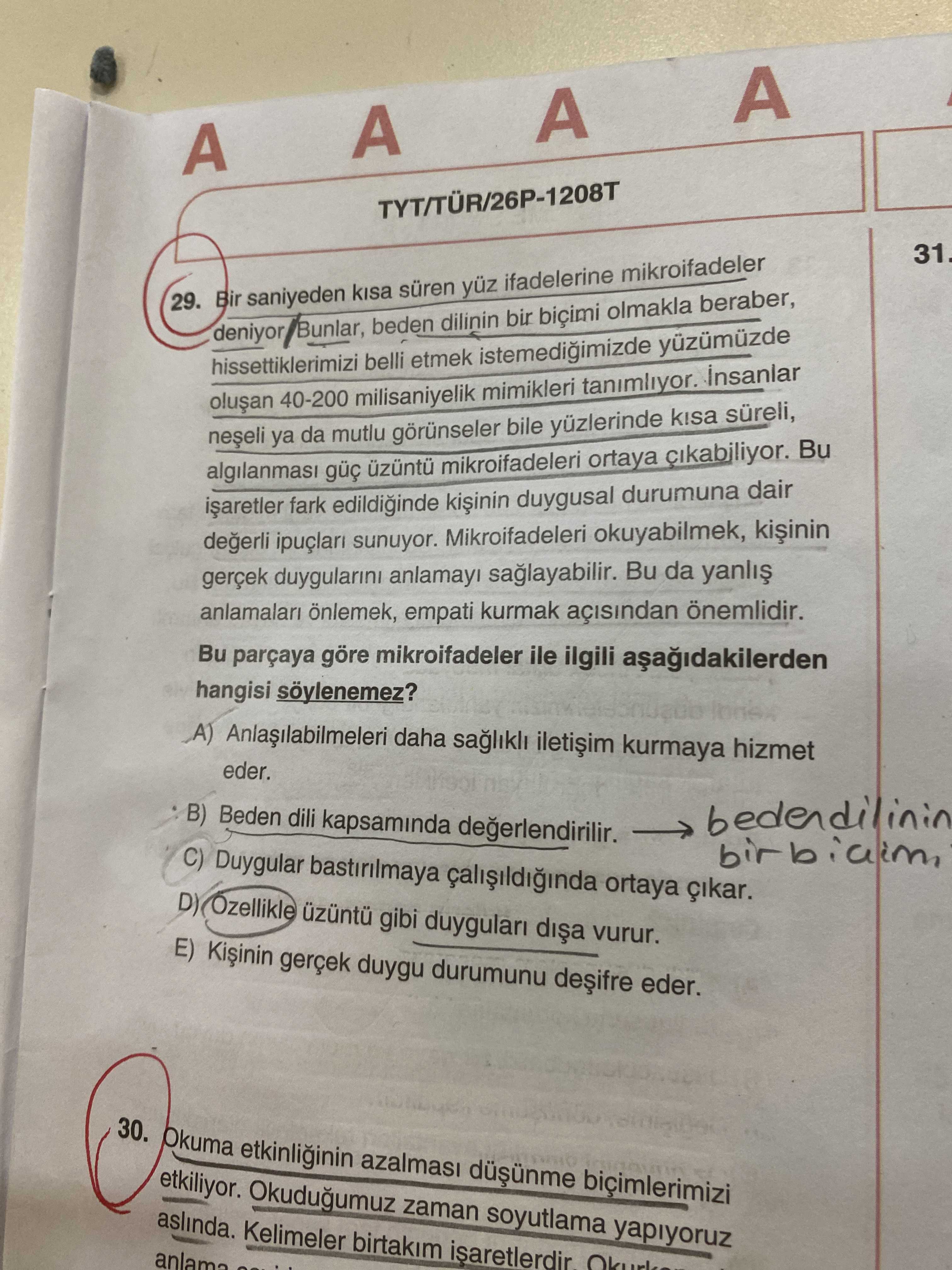 Bir saniyeden kısa süren yüz ifadelerine mikroifadeler deniyor. Bunlar, beden dilinin bir biçimi