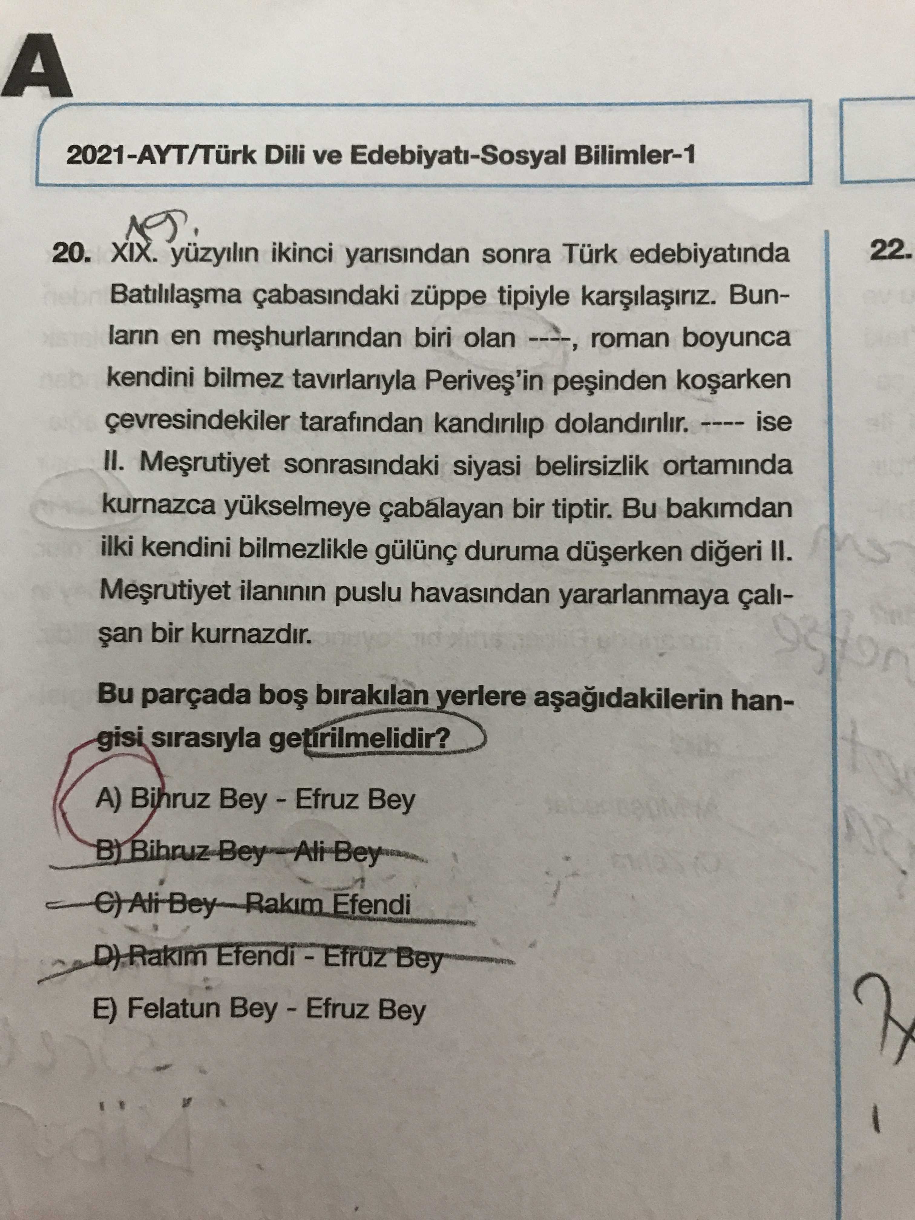 XIX. yüzyılın ikinci yarısından sonra Türk edebiyatında Batılılaşma çabasındaki züppe tipiyle