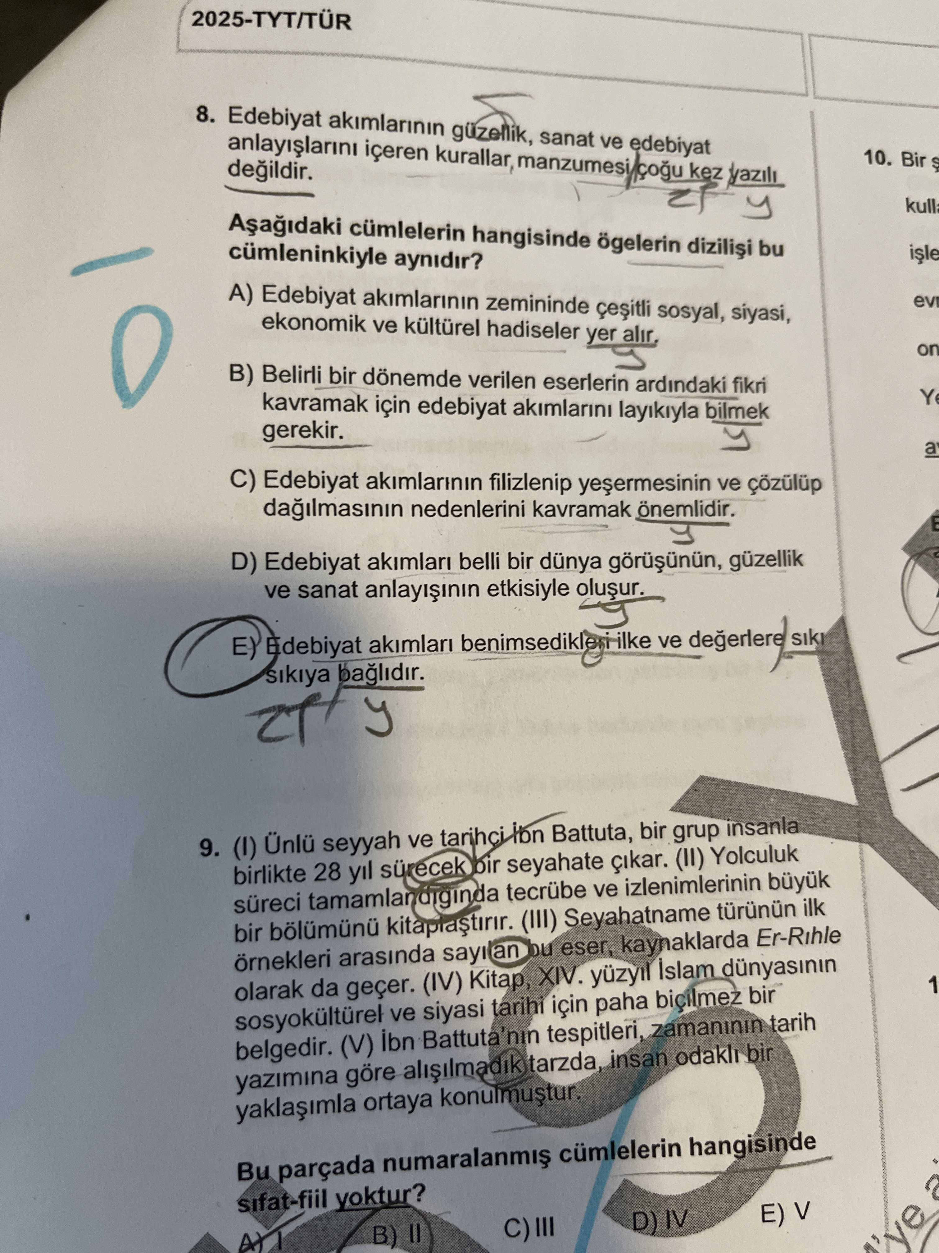 Edebiyat akımlarının güzellik, sanat ve edebiyat anlayışlarını içeren kurallar manzumesi çoğu kez